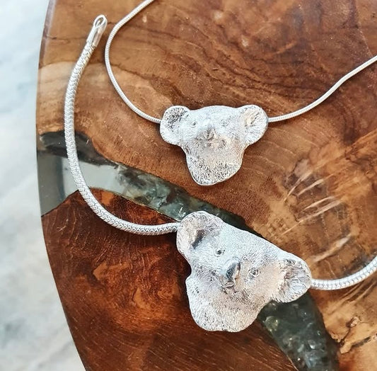 Small Sterling Silver Koala Pendant