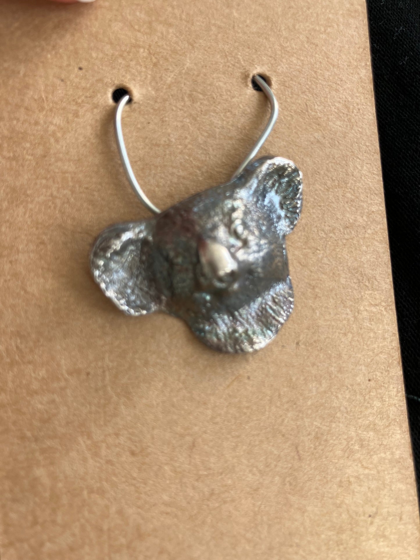 Small Sterling Silver Koala Pendant