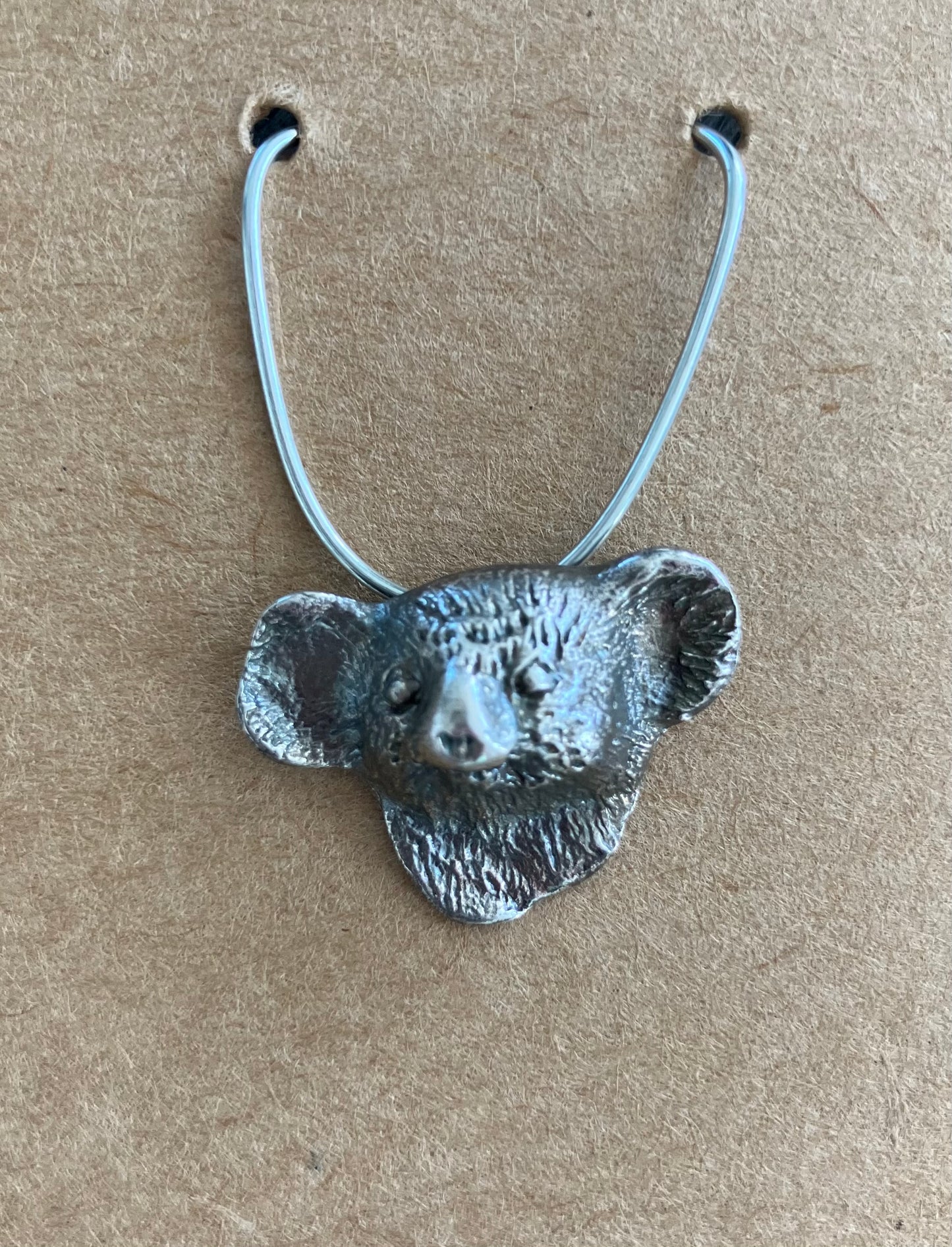 Silver Koala Pendant Large
