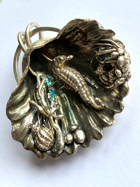 Under The Sea Large Seashell Pendant