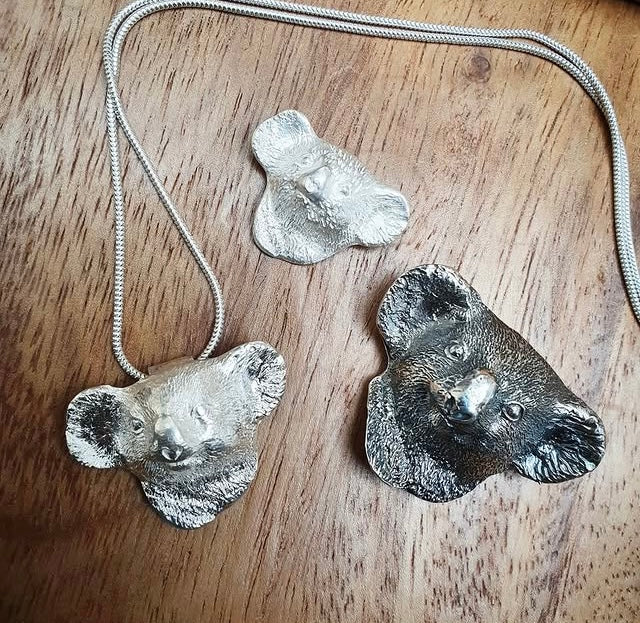 Silver Koala Pendant Large