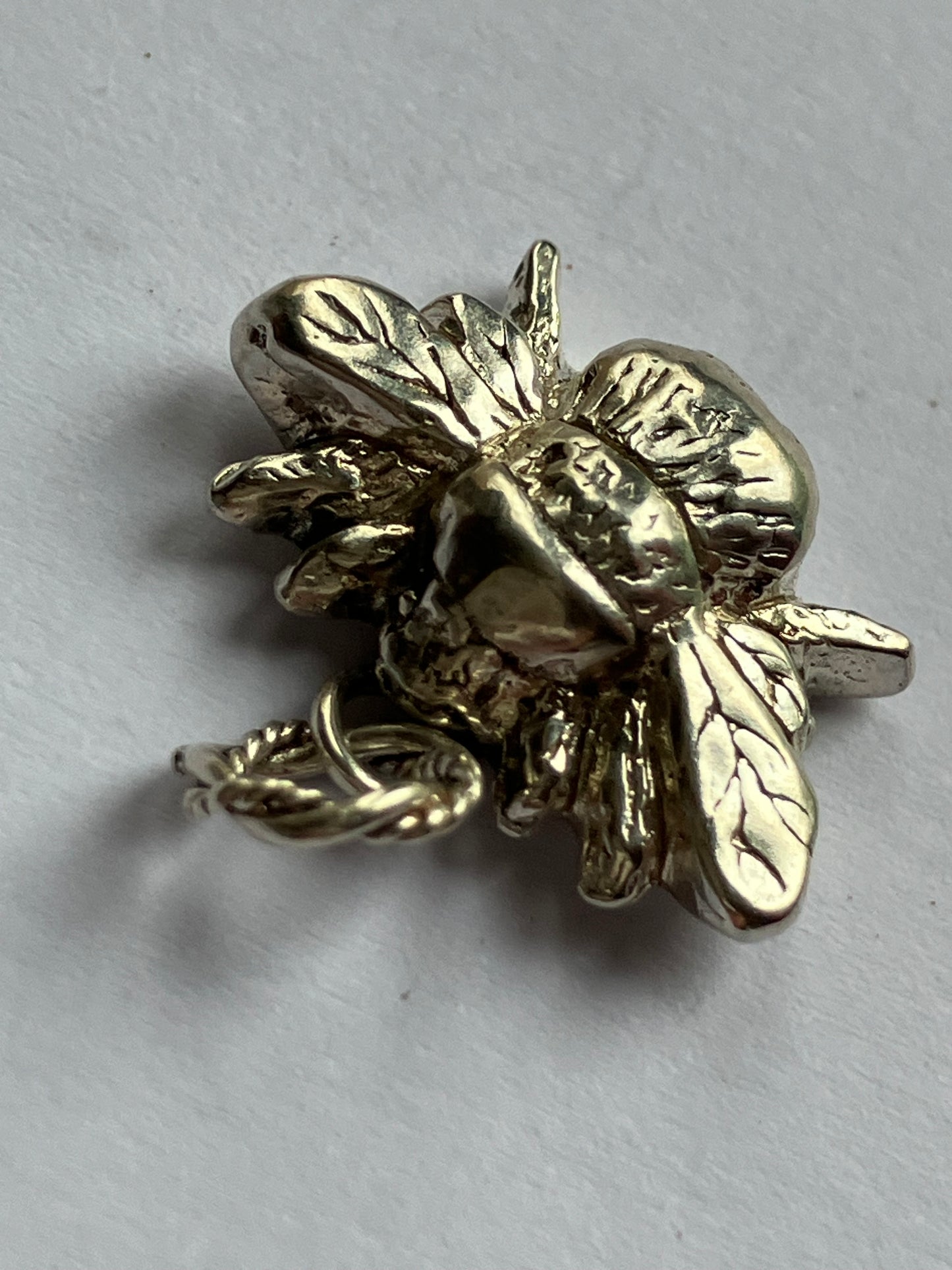 Large Silver Bee Charm