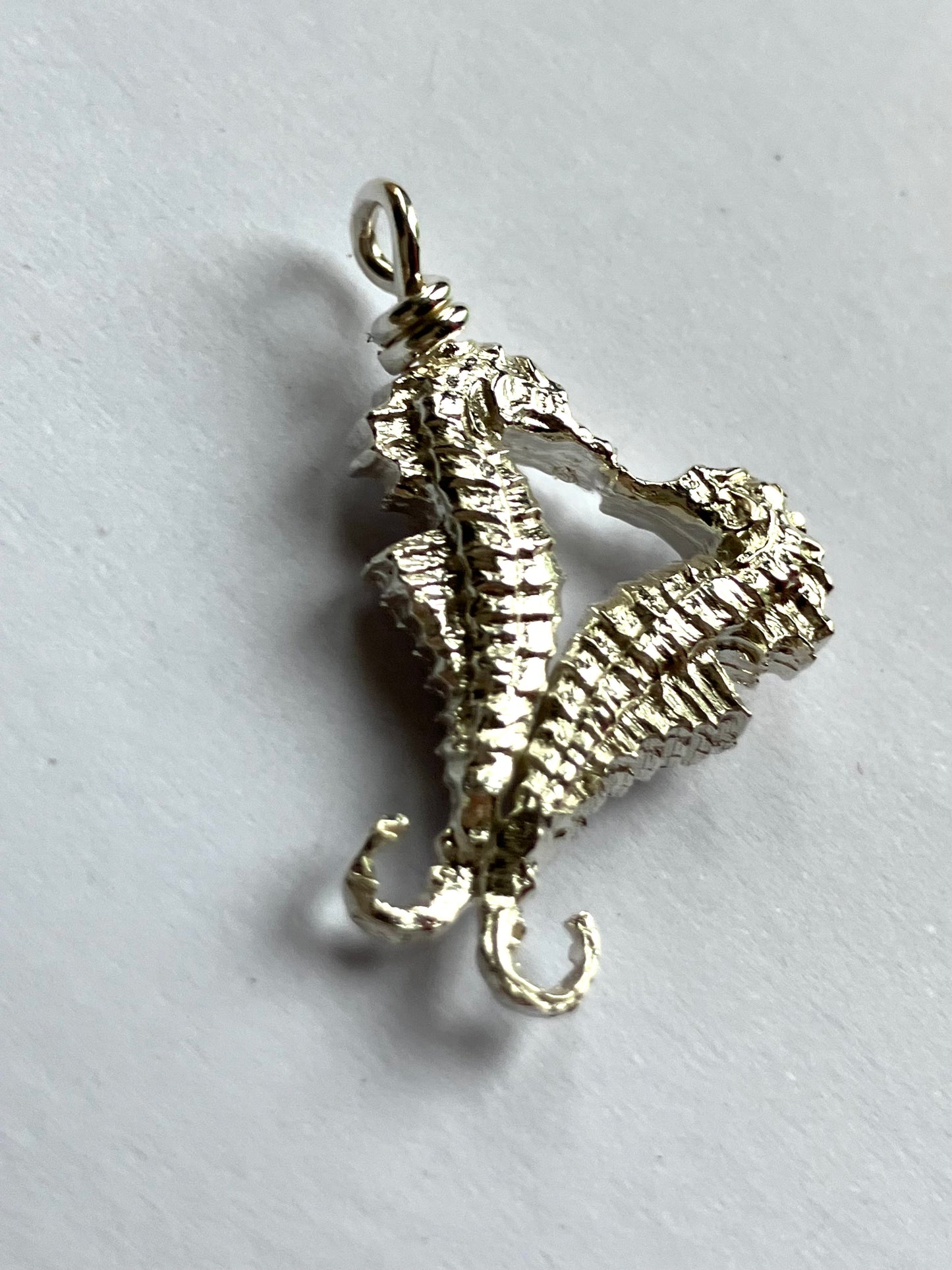 Kissing Seahorse Heart Shape Pendant