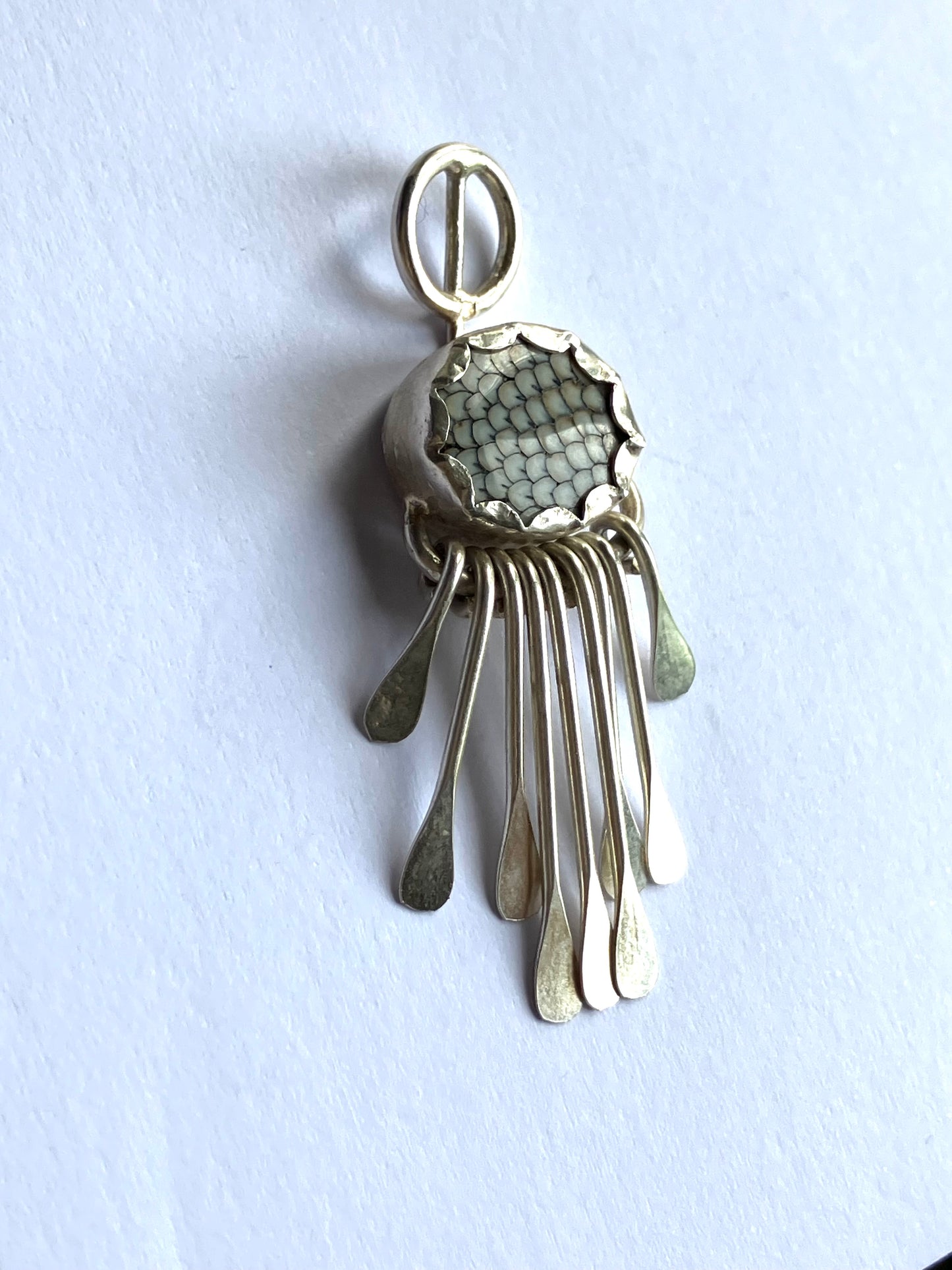 Snake Agate Jellyfish Pendant