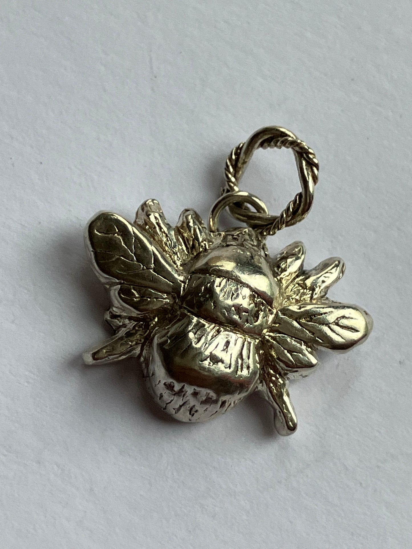 Large Silver Bee Charm