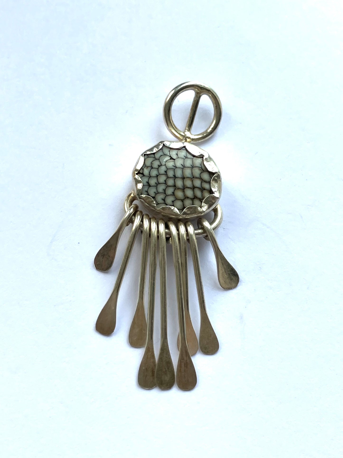 Snake Agate Jellyfish Pendant