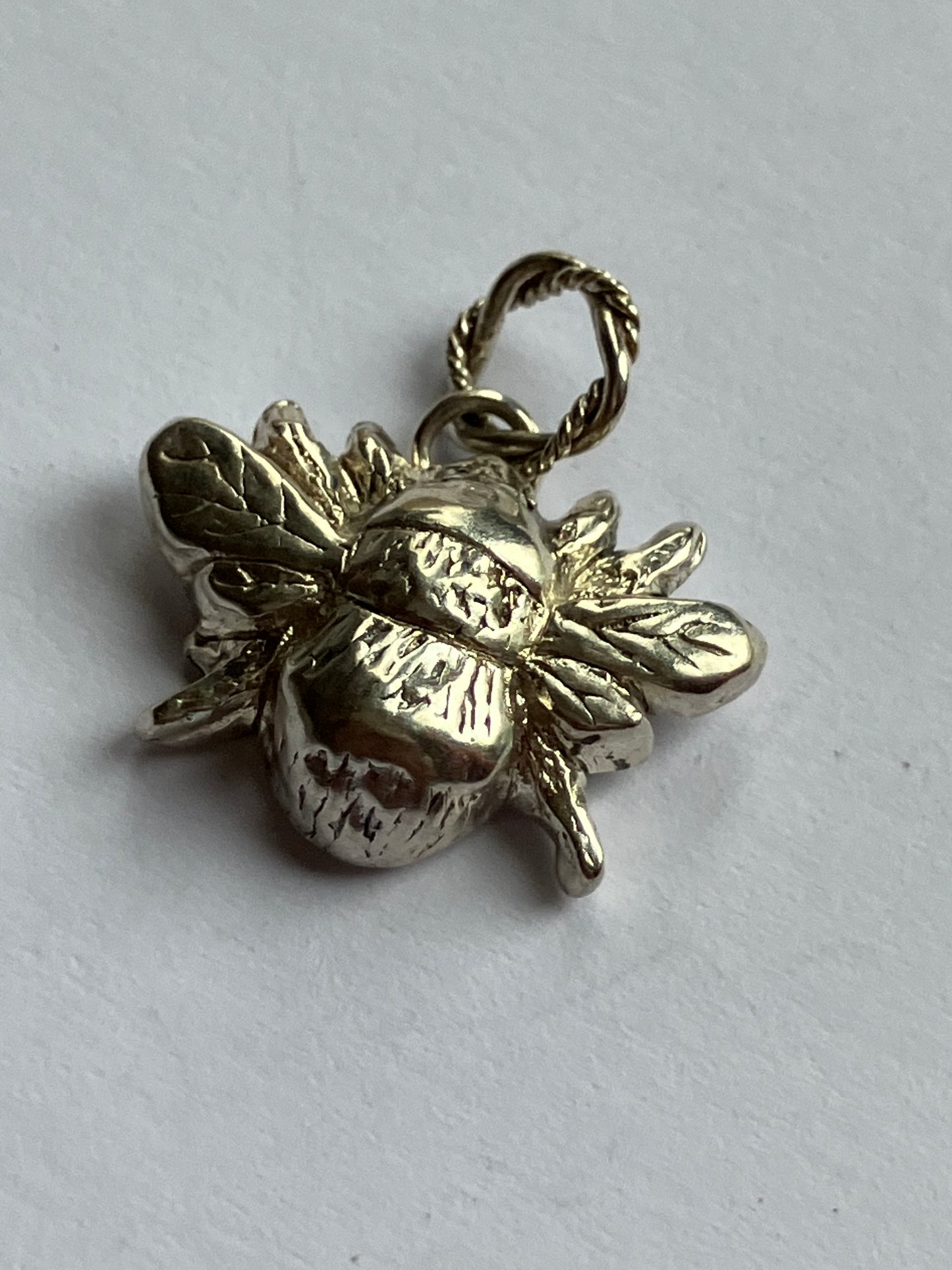 Large Silver Bee Charm
