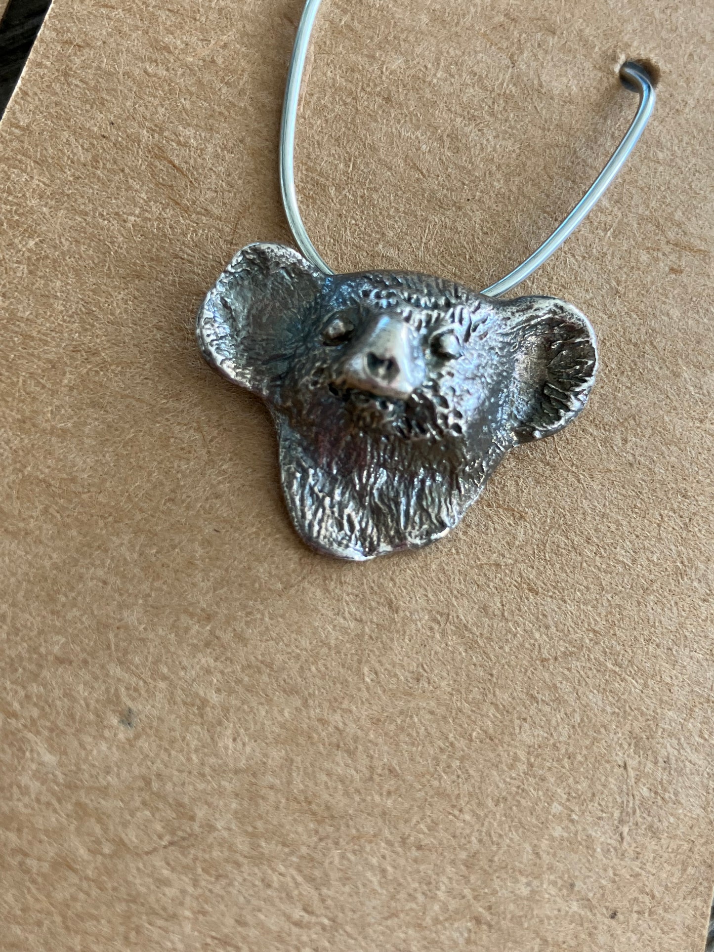 Small Sterling Silver Koala Pendant