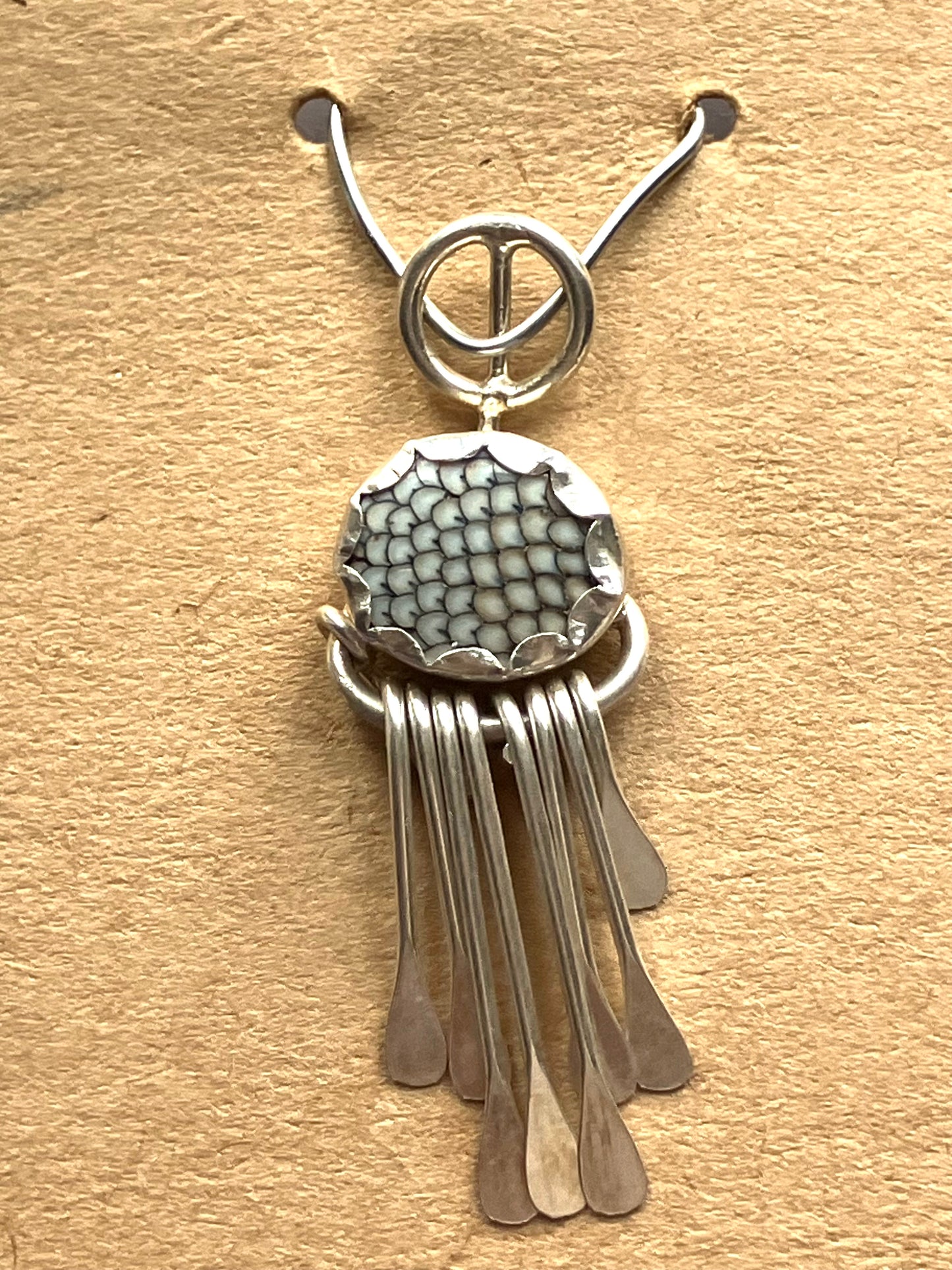 Snake Agate Jellyfish Pendant