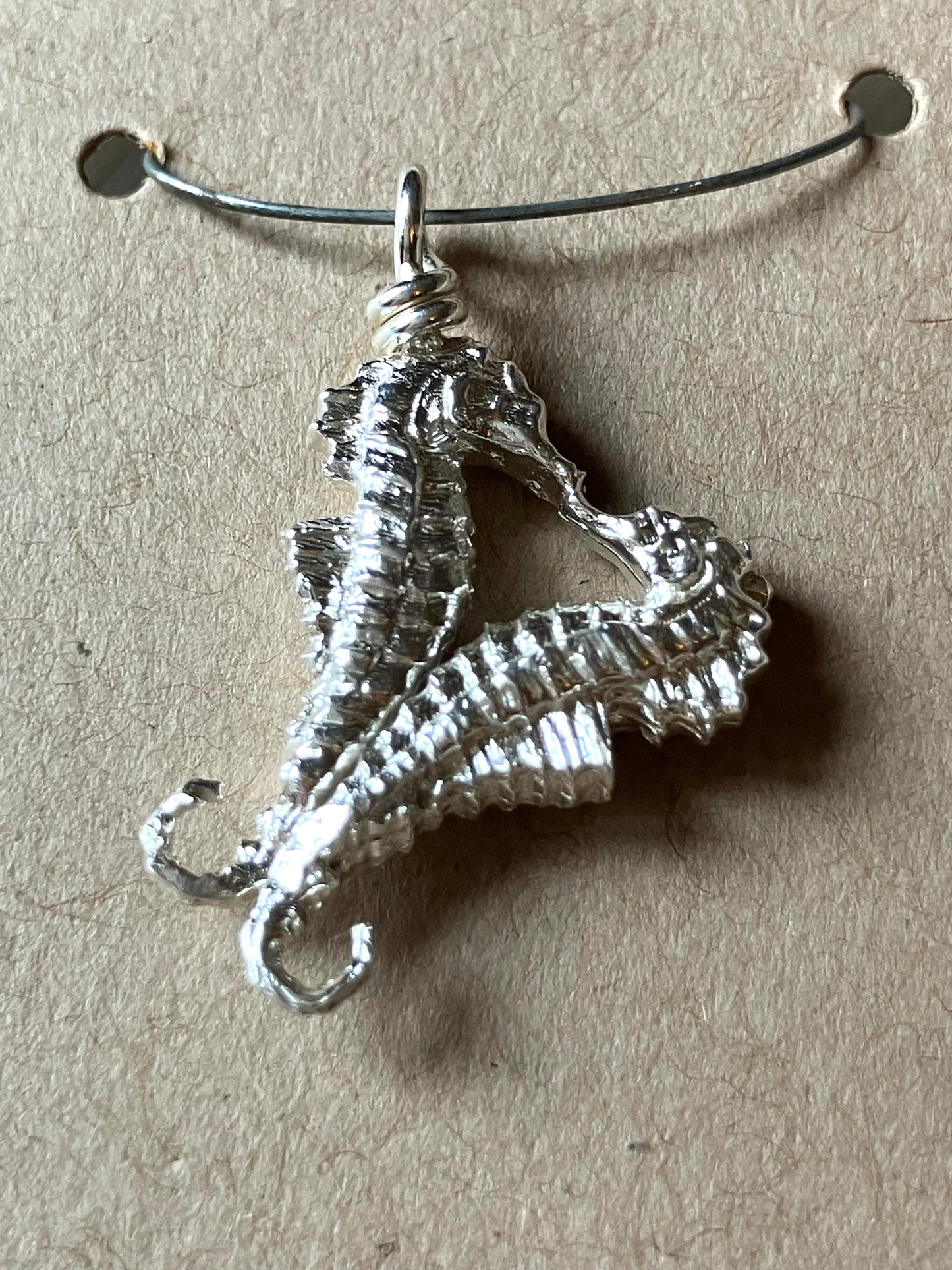 Kissing Seahorse Heart Shape Pendant