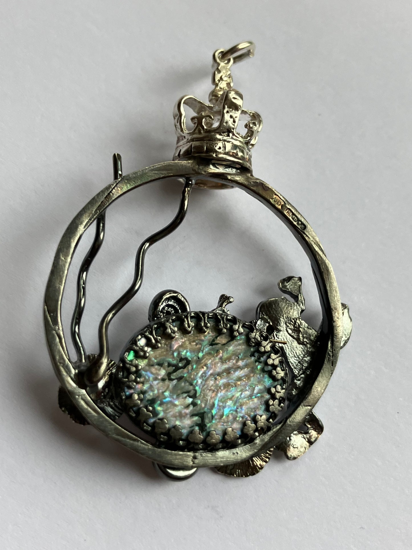 Frog Prince Pendant with Snail & Fish