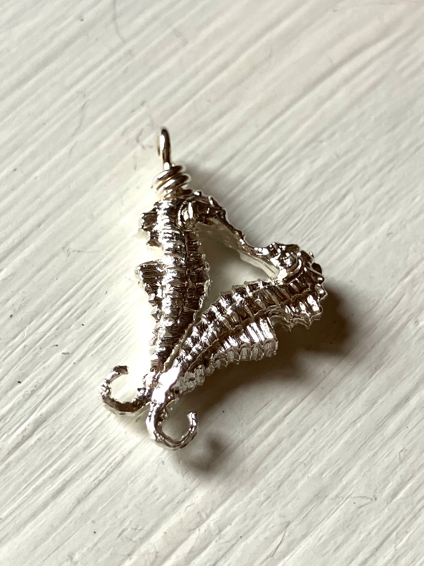Kissing Seahorse Heart Shape Pendant