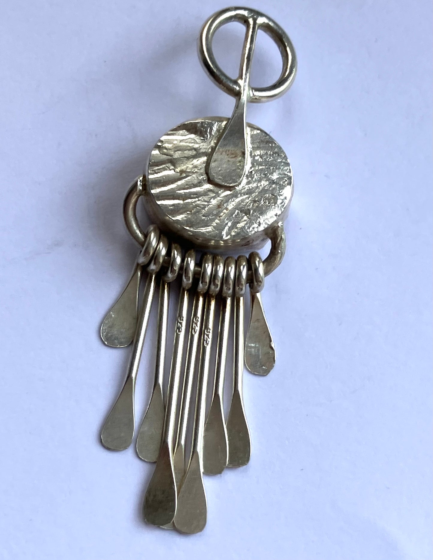 Large Snake Agate Jellyfish Pendant