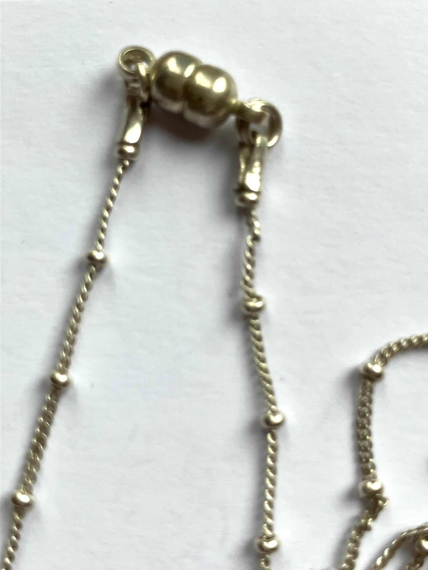 Art Deco Silver Necklace With Gold Accents & Pearl