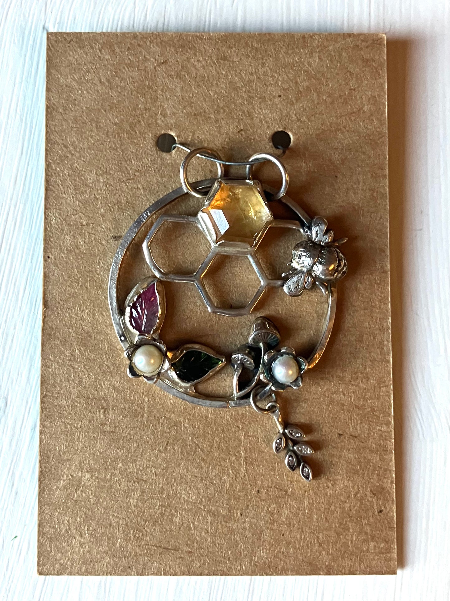 Bee & Honeycomb Large Pendant