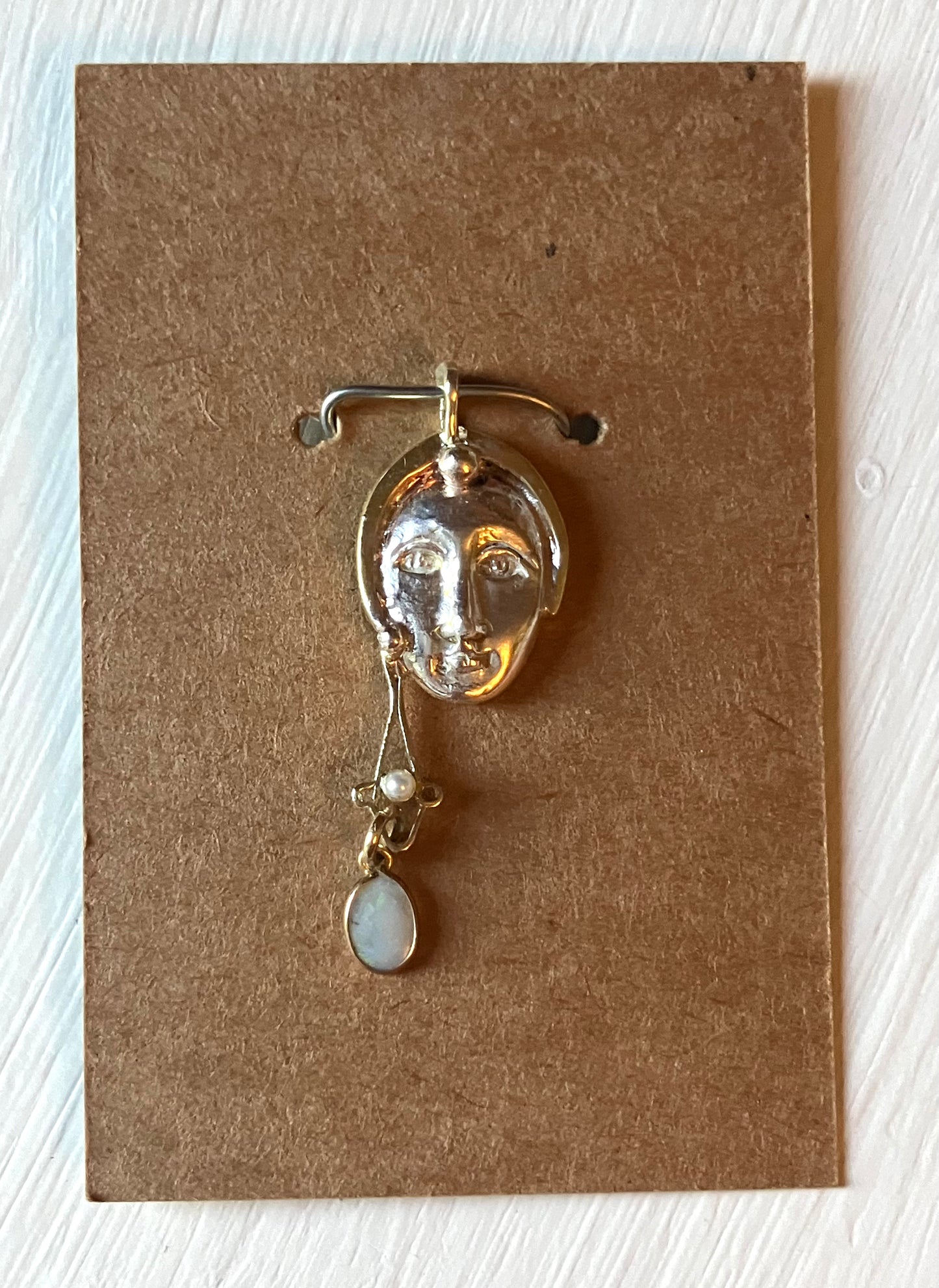 Gold & Silver Face Pendant
