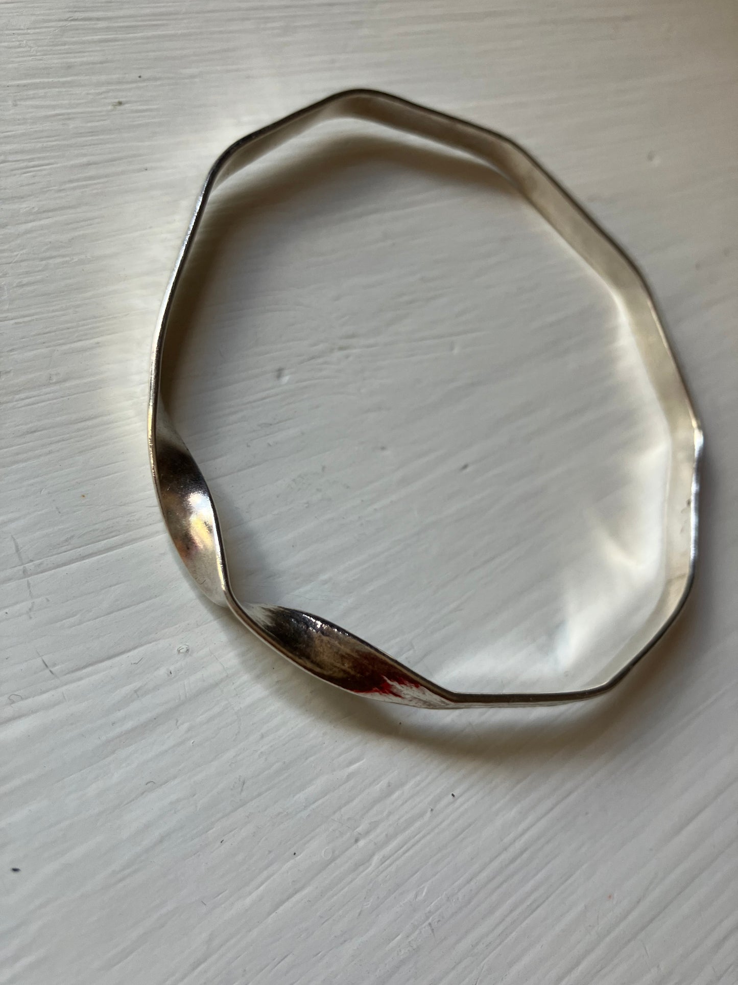 Silver Bangle with Twist