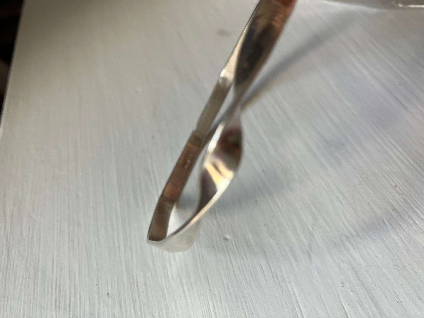 Silver Bangle with Twist
