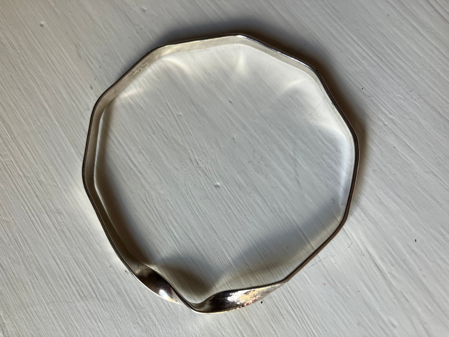 Silver Bangle with Twist
