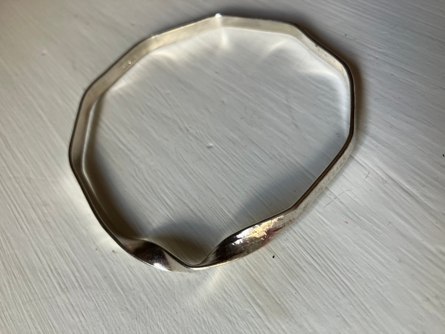 Silver Bangle with Twist