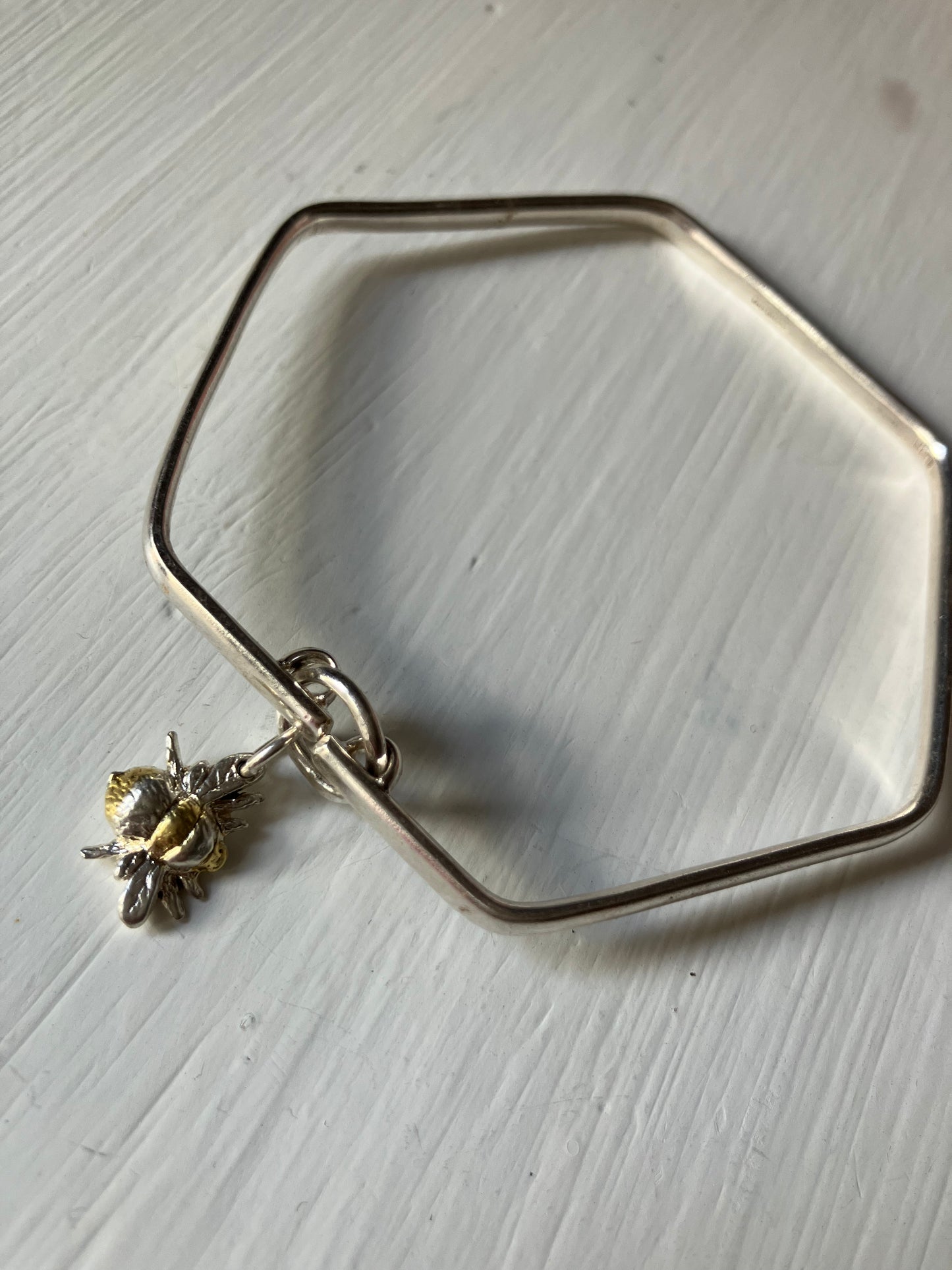 Silver Bee Bangle