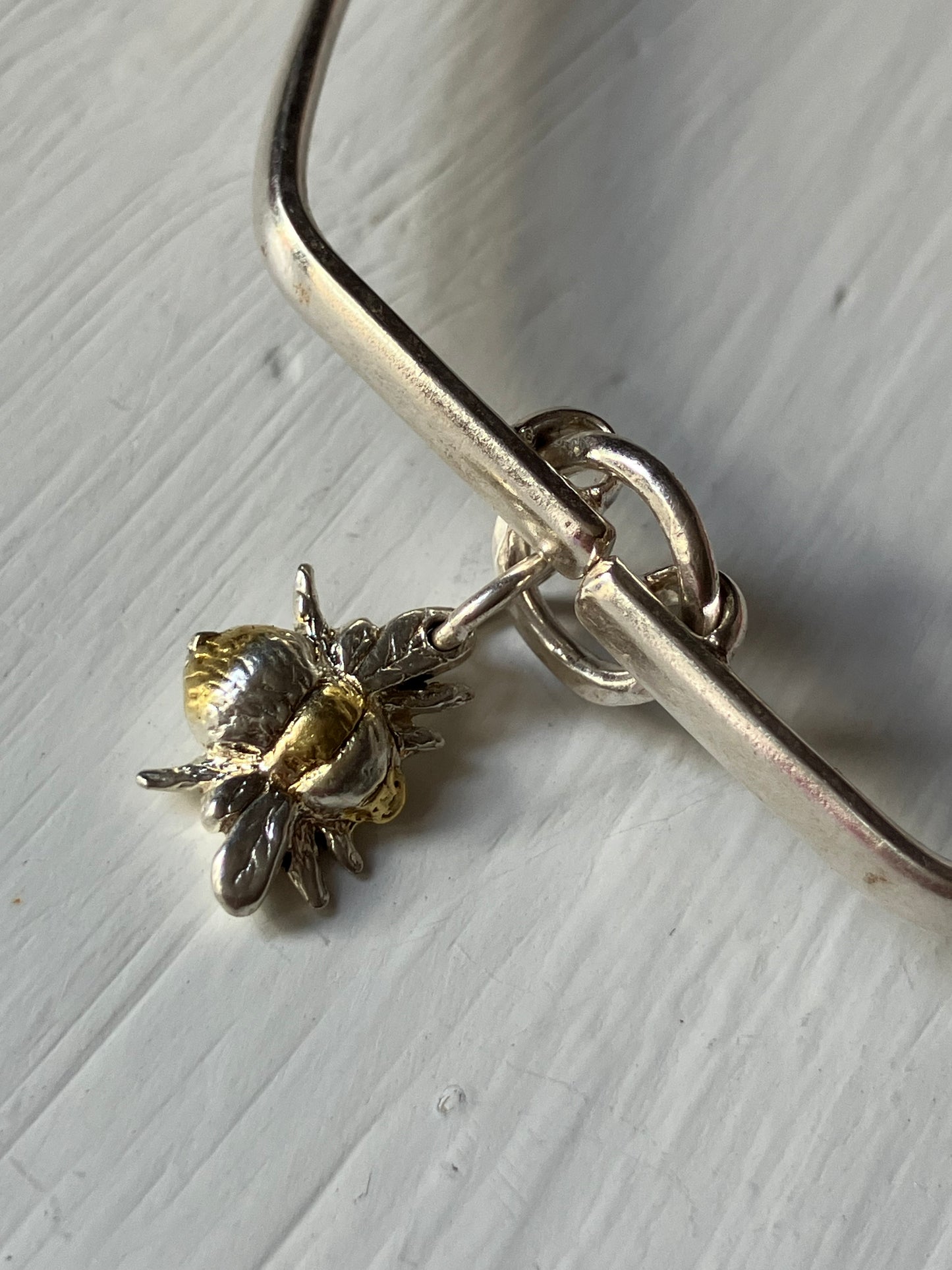 Silver Bee Bangle