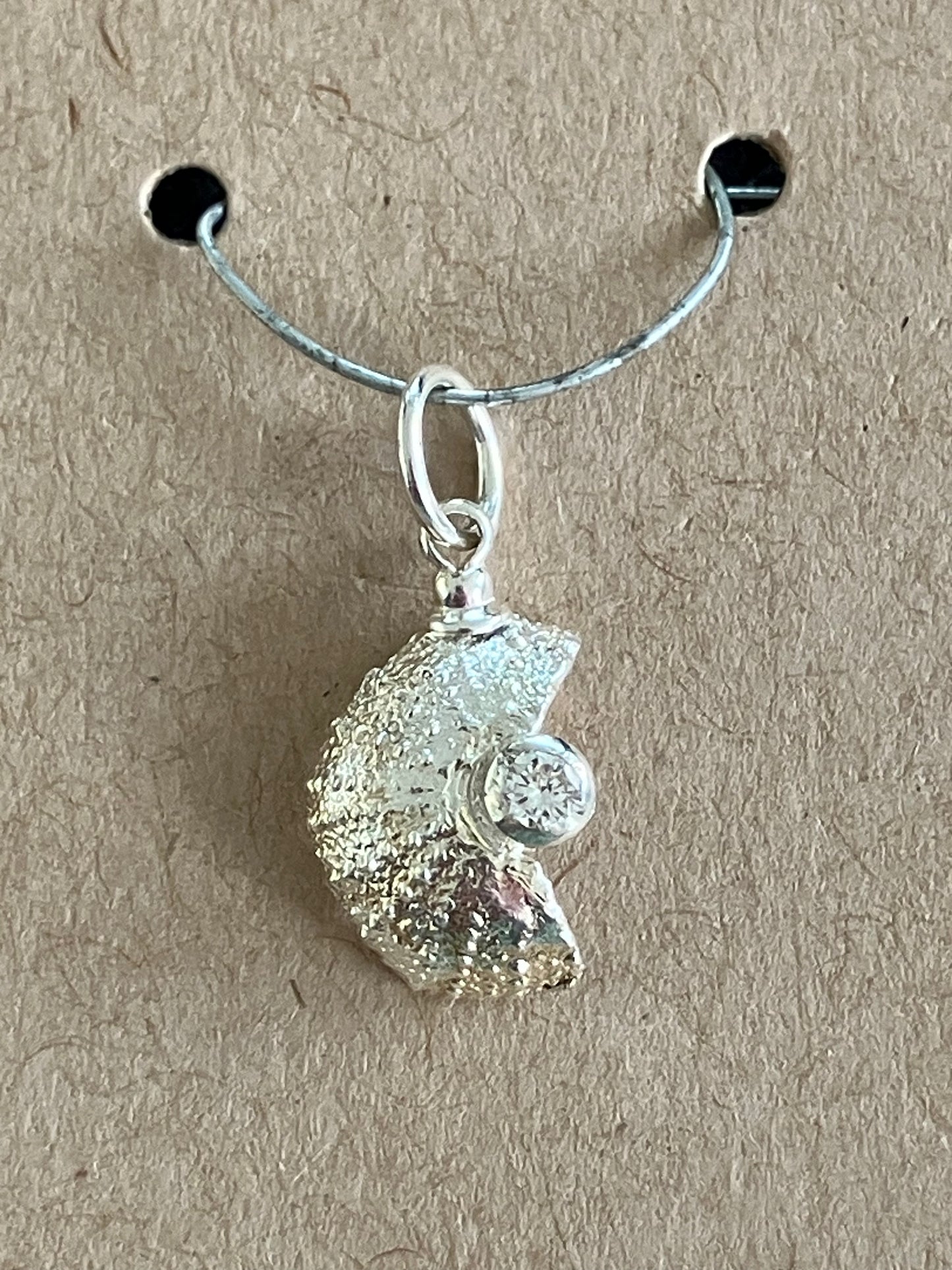 Broken Sea Urchin Pendant with Diamond