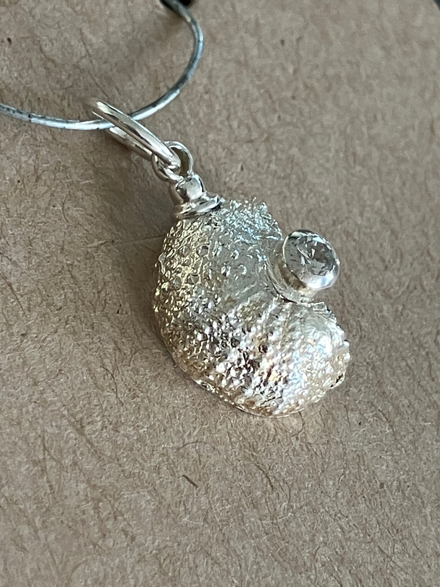 Broken Sea Urchin Pendant with Diamond