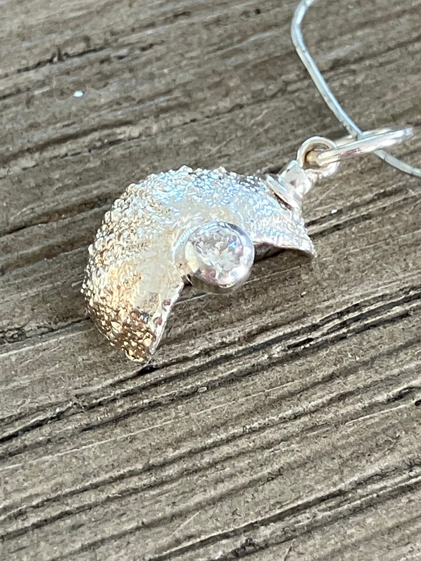 Broken Sea Urchin Pendant with Diamond