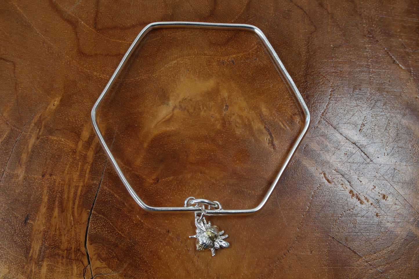 Silver Bee Bangle