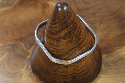 Silver Square Bangle with rounded corners