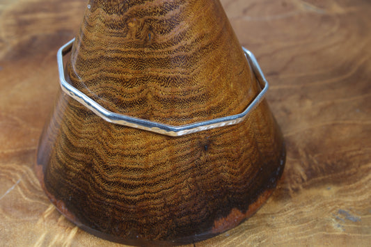 Silver 10 Sided Bangle (3mm)