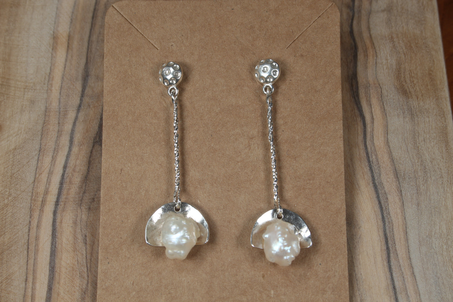 Rough pearl dangle Earrings