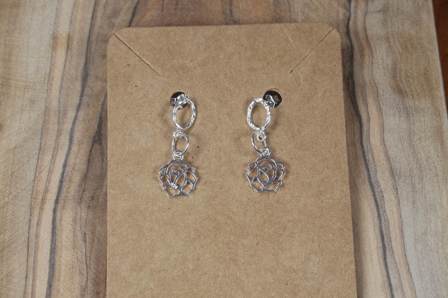 Roses on rings Earrings