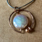 Rose Gold Circle Pearl Pendant