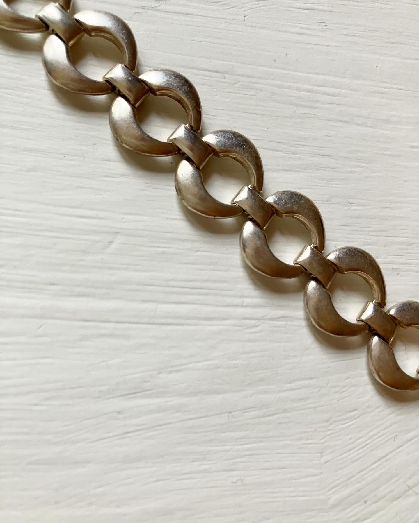 Chunky Silver Necklace with Pearl Pendant