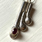 Art Deco Style Asymmetrical Drop Pendant in Gold, Silver & Ruby