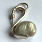 Silver & Pearl Swan Pendant