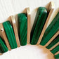 Green Bead & Silver Cleopatra Deco Necklace