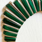 Green Bead & Silver Cleopatra Deco Necklace