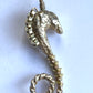 Large Gold & Silver Seahorse Pendant