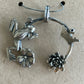 Frog Prince sterling silver pendant with small sapphire
