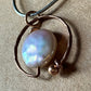 Rose Gold Circle Pearl Pendant