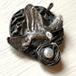 Eagle & Nest Pendant in Oxidised Silver