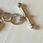 Chunky Silver Necklace with Pearl Pendant