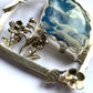 Window Scene Pendant with Swallow & Flowers