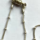 Art Deco Silver Necklace With Gold Accents & Pearl