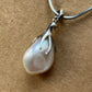 Irregular Pearl Drop Pendant on Silver