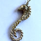 Large Gold & Silver Seahorse Pendant