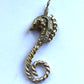Large Gold & Silver Seahorse Pendant